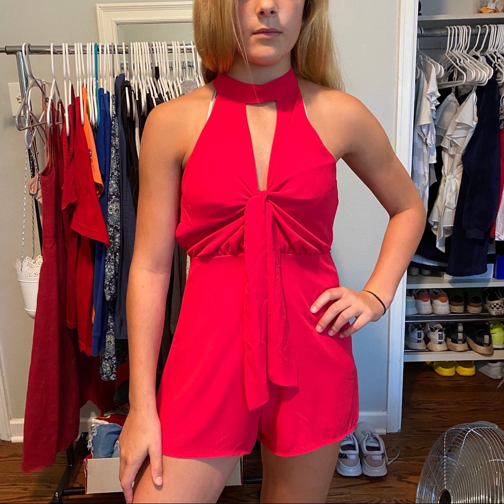 ❌SOLD❌ MOD ON TREND RED ROMPER